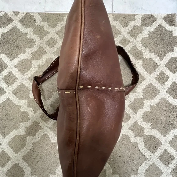 Adrienne Vittadini Brown Leather Handbag - Picture 5 of 12